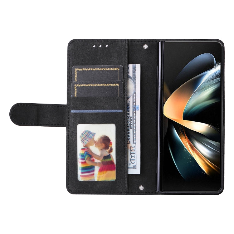 For Samsung Galaxy Z Fold4 5G Skin Feel Life Tree Metal Button Leather Phone Case