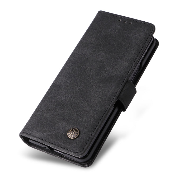 For Samsung Galaxy Z Fold4 5G Skin Feel Life Tree Metal Button Leather Phone Case