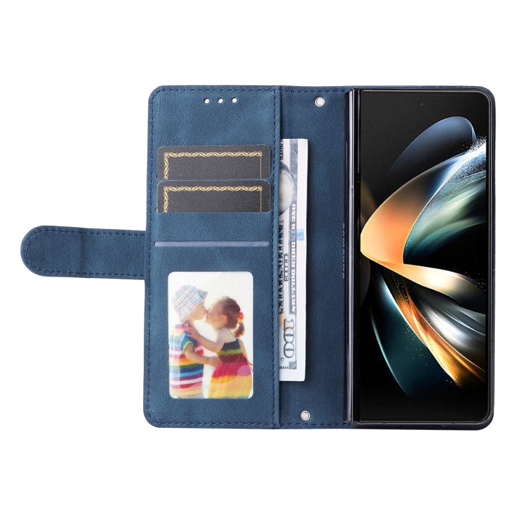 For Samsung Galaxy Z Fold4 5G Skin Feel Life Tree Metal Button Leather Phone Case