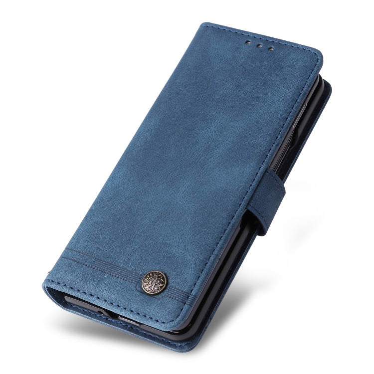 For Samsung Galaxy Z Fold4 5G Skin Feel Life Tree Metal Button Leather Phone Case