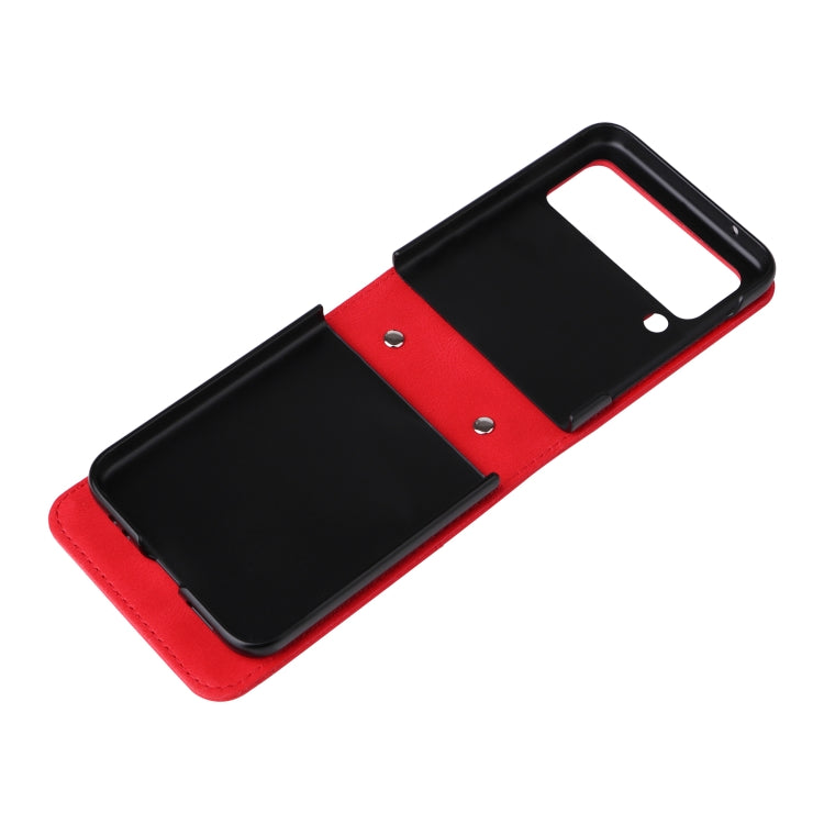 For Samsung Galaxy Z Flip3 5G Skin Feel Life Tree Metal Button Leather Phone Case