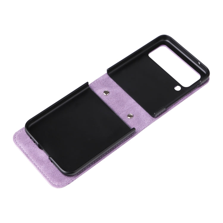 For Samsung Galaxy Z Flip3 5G Skin Feel Life Tree Metal Button Leather Phone Case