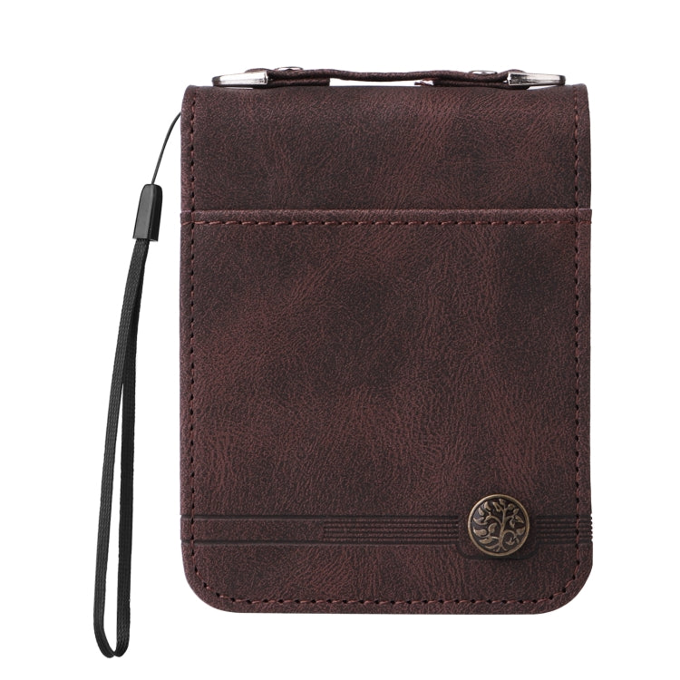 For Samsung Galaxy Z Flip3 5G Skin Feel Life Tree Metal Button Leather Phone Case