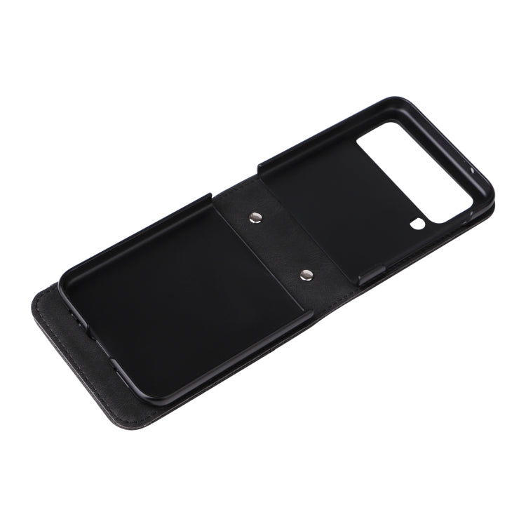 For Samsung Galaxy Z Flip3 5G Skin Feel Life Tree Metal Button Leather Phone Case