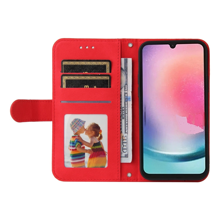 For Samsung Galaxy A24 4G Skin Feel Life Tree Metal Button Leather Phone Case