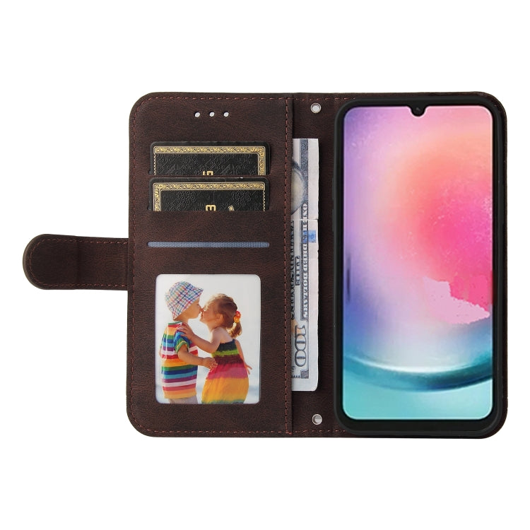 For Samsung Galaxy A24 4G Skin Feel Life Tree Metal Button Leather Phone Case