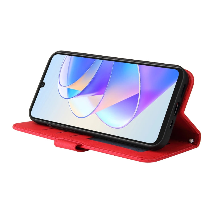 For Honor X7a Skin Feel Life Tree Metal Button Leather Phone Case