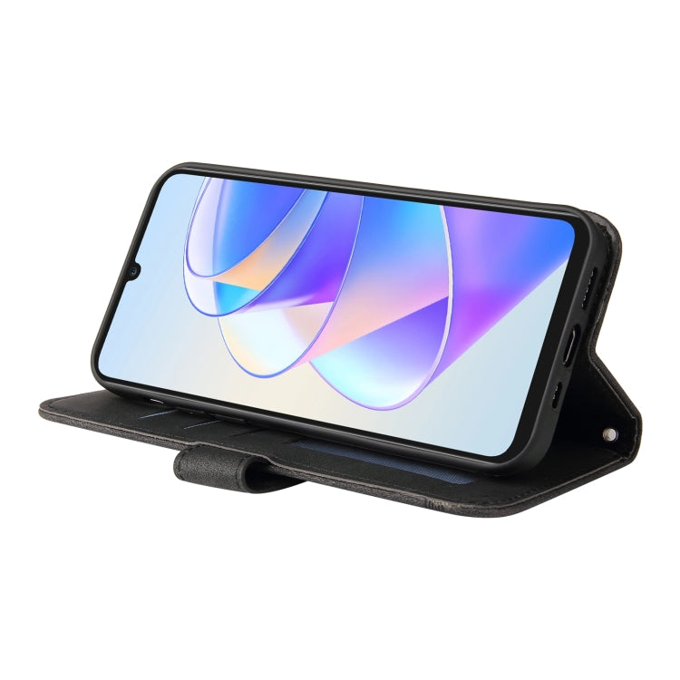 For Honor X7a Skin Feel Life Tree Metal Button Leather Phone Case