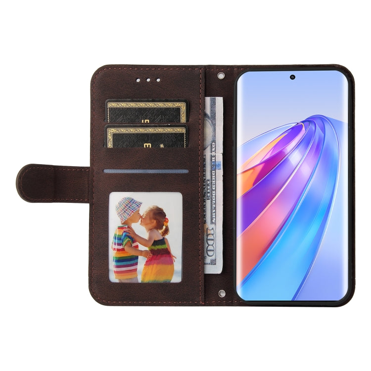 For Honor X9a/X40 5G/Magic5 Lite Skin Feel Life Tree Metal Button Leather Phone Case