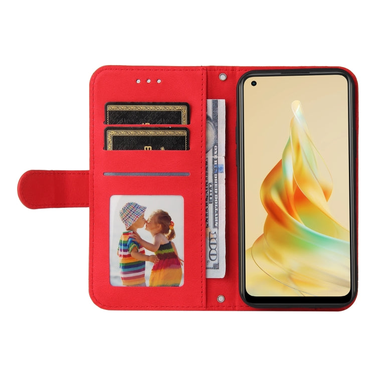 For OPPO Reno8 T 4G Skin Feel Life Tree Metal Button Leather Phone Case