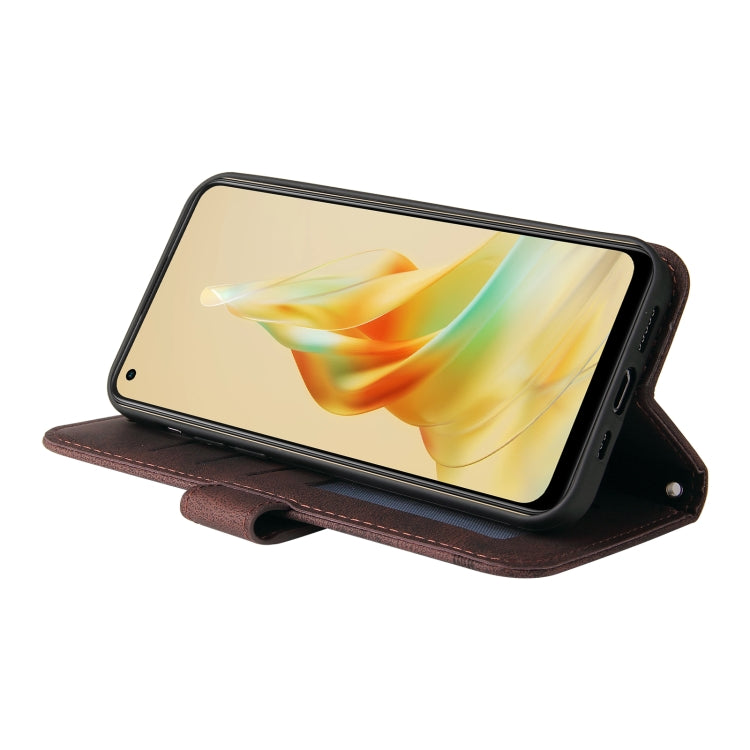 For OPPO Reno8 T 4G Skin Feel Life Tree Metal Button Leather Phone Case