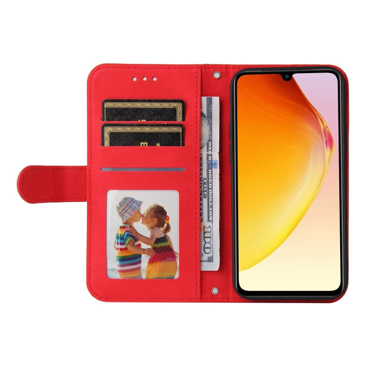 For vivo V25 5G/V25e 4G Skin Feel Life Tree Metal Button Leather Phone Case