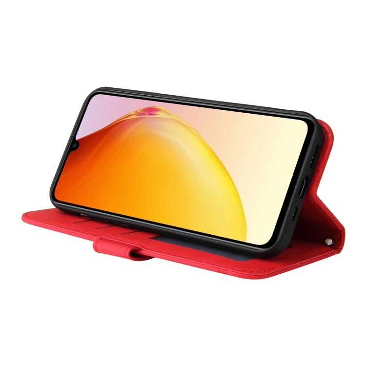 For vivo V25 5G/V25e 4G Skin Feel Life Tree Metal Button Leather Phone Case