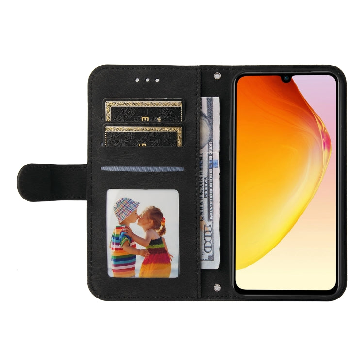 For vivo V25 5G/V25e 4G Skin Feel Life Tree Metal Button Leather Phone Case