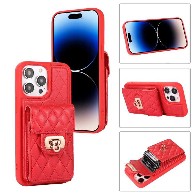 For iPhone 14 Pro Max Card Slot Leather Phone Case