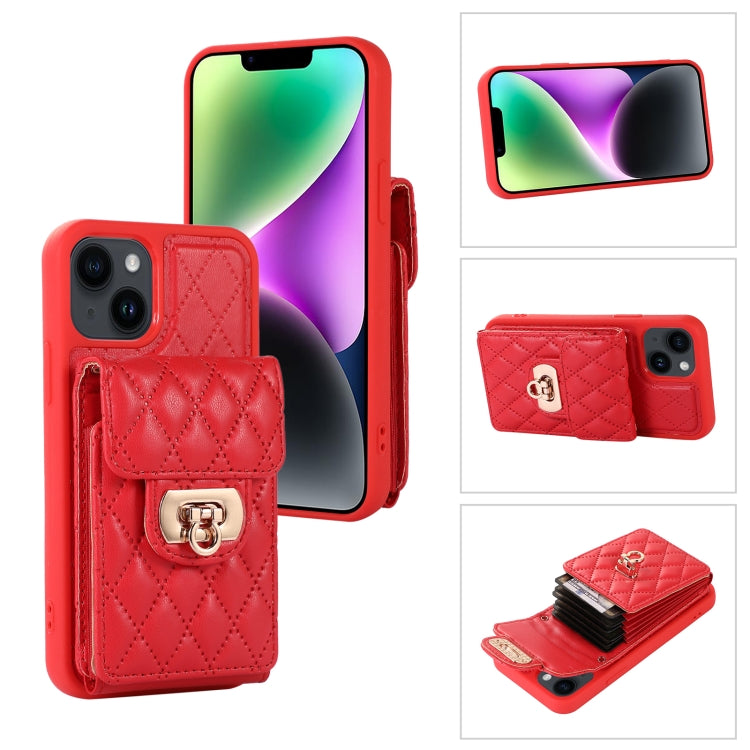 For iPhone 14 Plus Card Slot Leather Phone Case