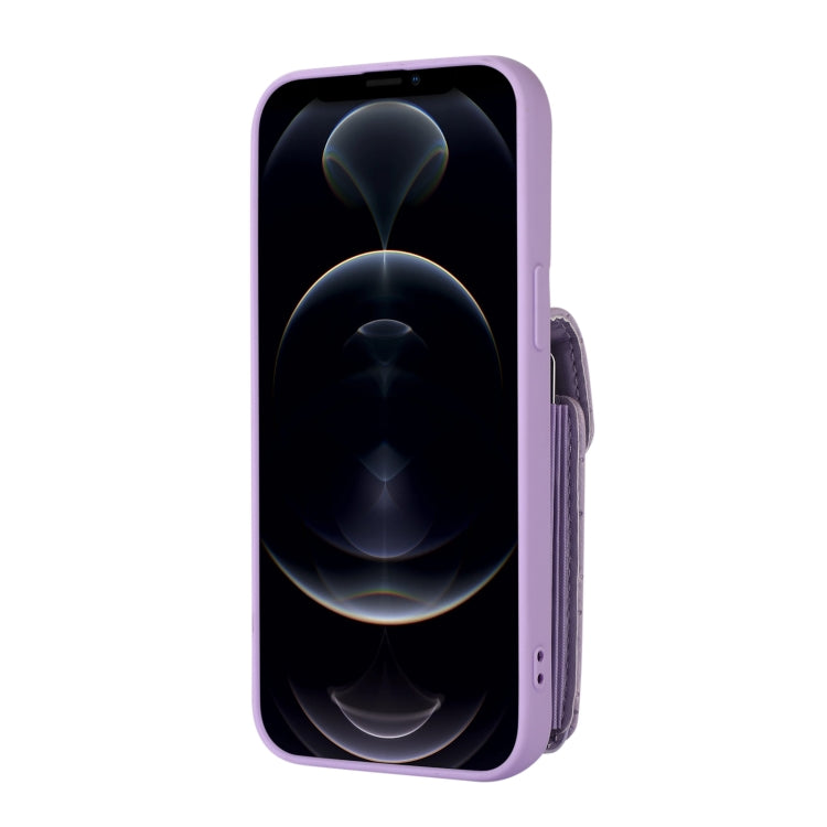For iPhone 12 Pro Max Card Slot Leather Phone Case