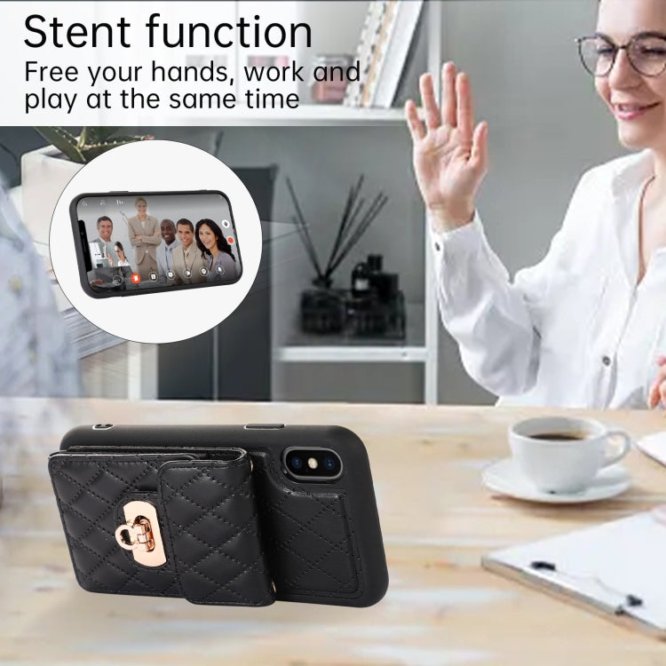 For iPhone XS / X Card Slot Leather Phone Case