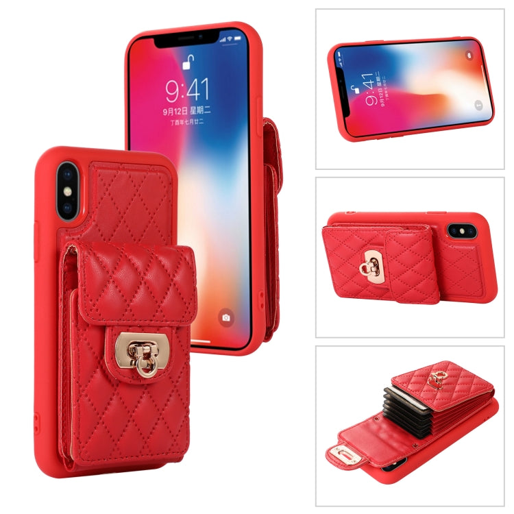 For iPhone XS / X Card Slot Leather Phone Case
