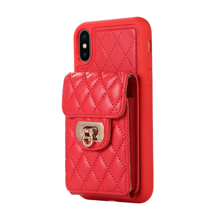 For iPhone XS / X Card Slot Leather Phone Case
