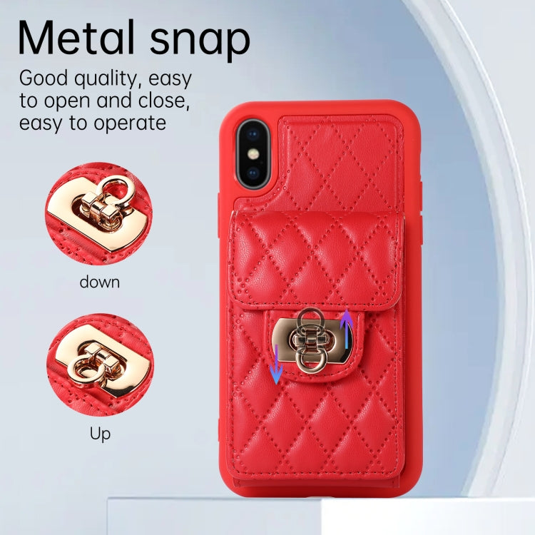 For iPhone XS / X Card Slot Leather Phone Case