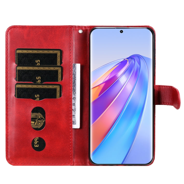 For Honor X9a/X40 5G/Magic5 Lite Calf Texture Zipper Leather Phone Case