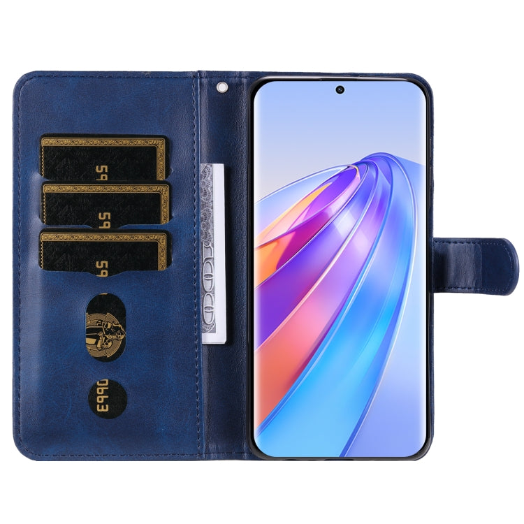 For Honor X9a/X40 5G/Magic5 Lite Calf Texture Zipper Leather Phone Case