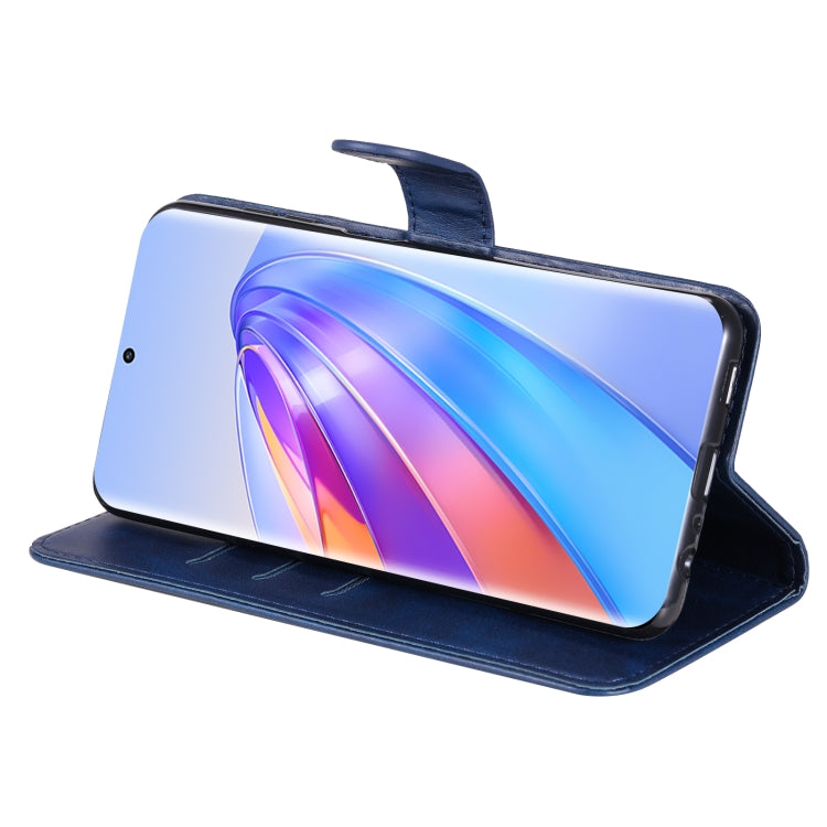 For Honor X9a/X40 5G/Magic5 Lite Calf Texture Zipper Leather Phone Case