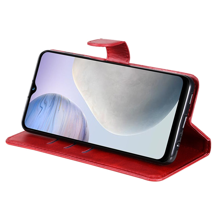 For vivo Y02 4G Calf Texture Zipper Leather Phone Case