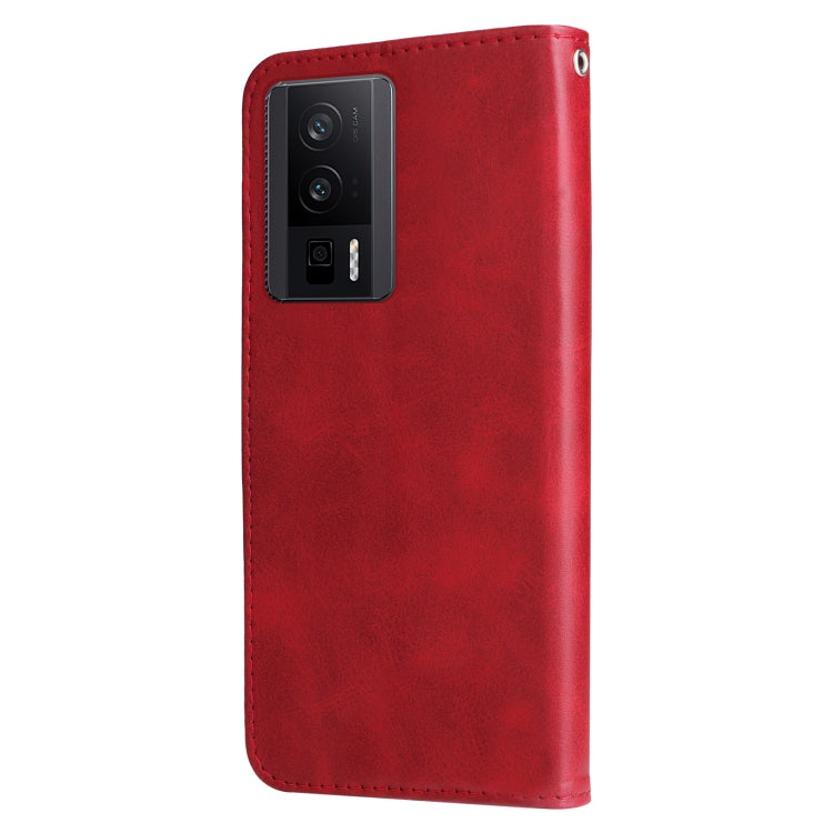 For Xiaomi Redmi K60/K60 Pro Calf Texture Zipper Leather Phone Case