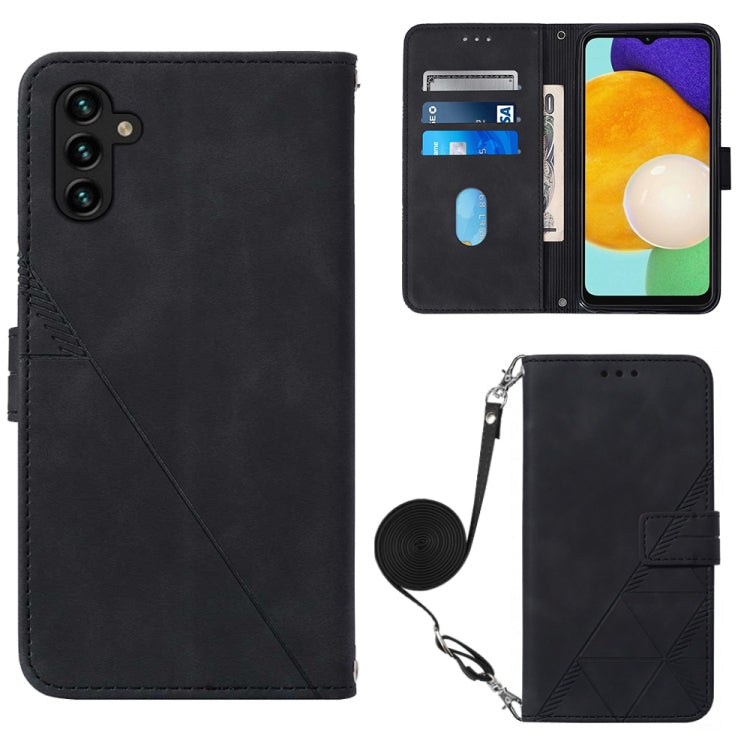 For Samsung Galaxy A34 5G Crossbody 3D Embossed Flip Leather Phone Case