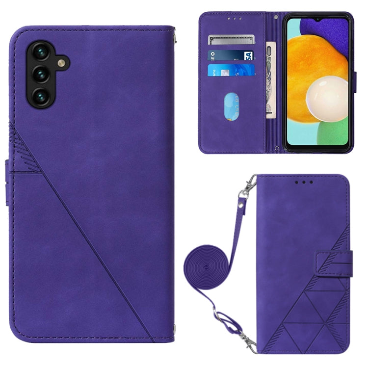 For Samsung Galaxy A34 5G Crossbody 3D Embossed Flip Leather Phone Case