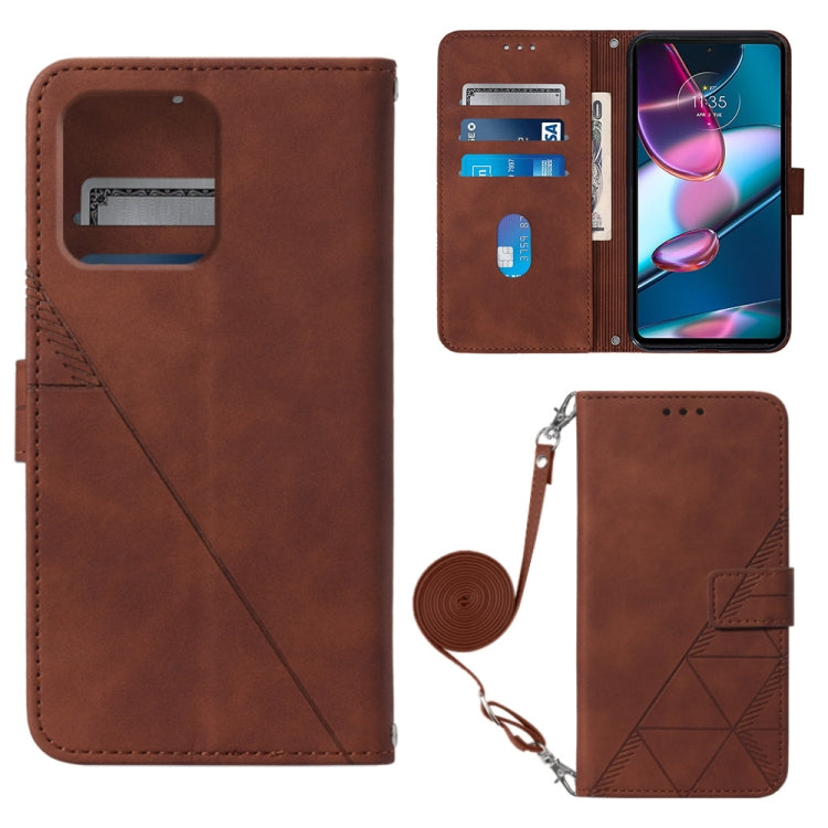 For Motorola Moto Edge+ 2023 Crossbody 3D Embossed Flip Leather Phone Case