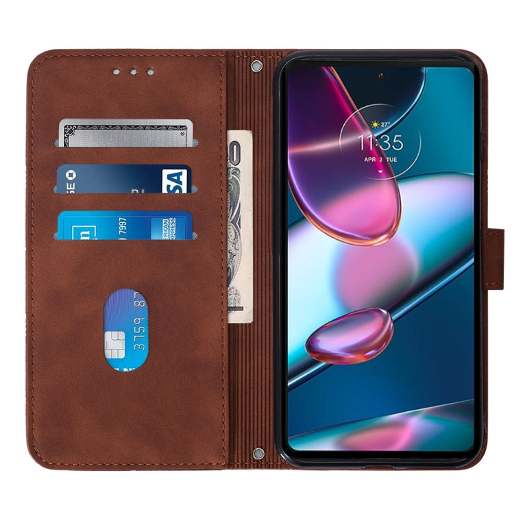 For Motorola Moto Edge+ 2023 Crossbody 3D Embossed Flip Leather Phone Case