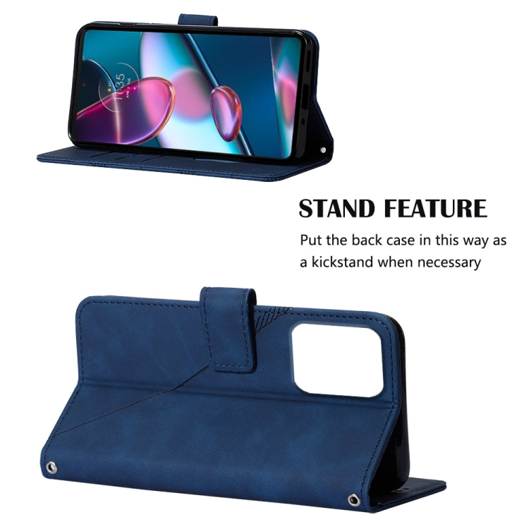 For Motorola Moto Edge+ 2023 Crossbody 3D Embossed Flip Leather Phone Case