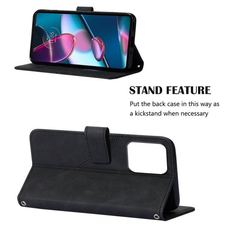 For Motorola Moto Edge+ 2023 Crossbody 3D Embossed Flip Leather Phone Case