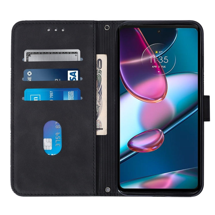 For Motorola Moto Edge+ 2023 Crossbody 3D Embossed Flip Leather Phone Case