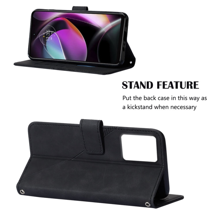 For Motorola Moto G 5G 2023 Crossbody 3D Embossed Flip Leather Phone Case