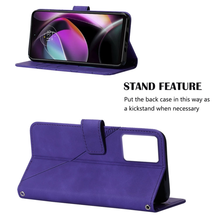 For Motorola Moto G 5G 2023 Crossbody 3D Embossed Flip Leather Phone Case