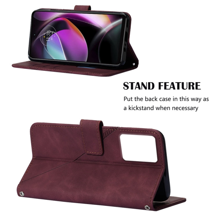 For Motorola Moto G 5G 2023 Crossbody 3D Embossed Flip Leather Phone Case