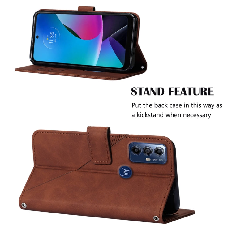 For Motorola Moto G Play 2023 / G Power 2022 / G Pure 2021 Crossbody 3D Embossed Flip Leather Phone Case