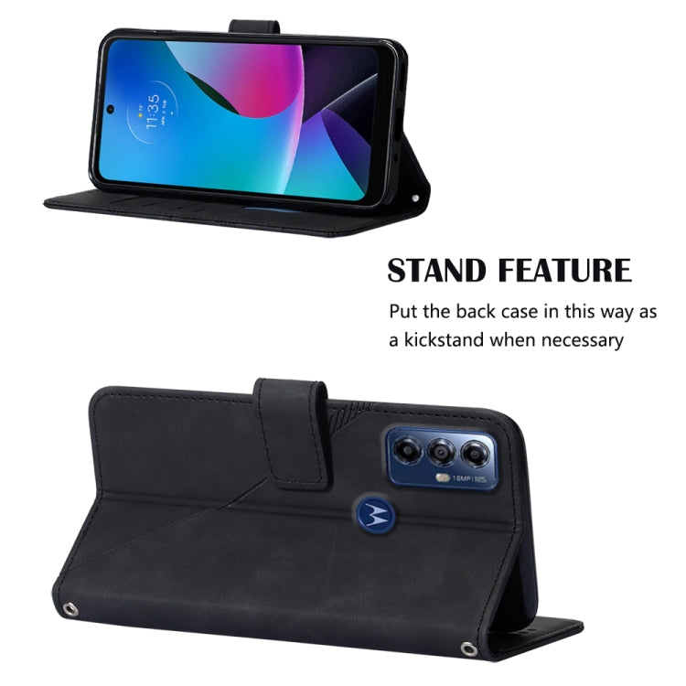 For Motorola Moto G Play 2023 / G Power 2022 / G Pure 2021 Crossbody 3D Embossed Flip Leather Phone Case