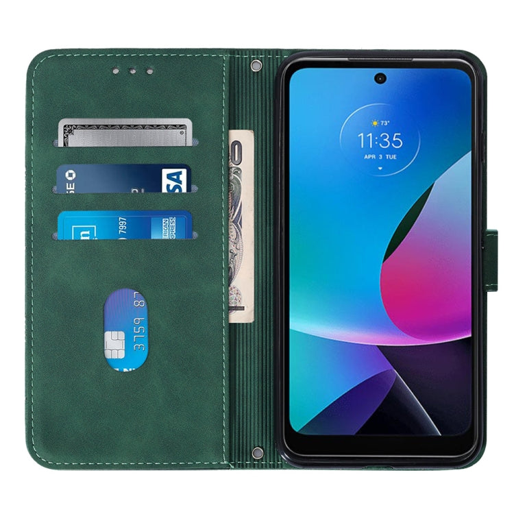 For Motorola Moto G Play 2023 / G Power 2022 / G Pure 2021 Crossbody 3D Embossed Flip Leather Phone Case