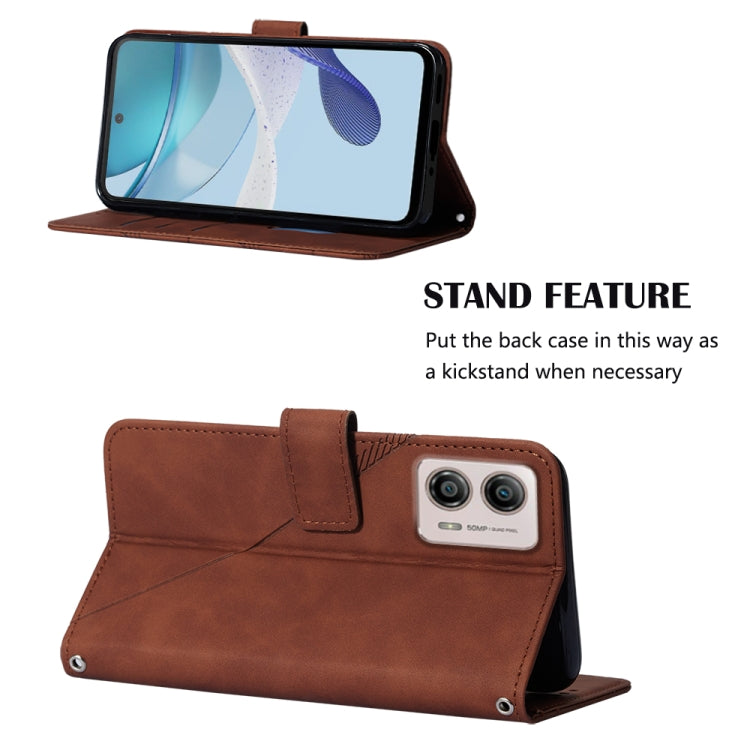 For Motorola Moto G53 / G23 / G13 Crossbody 3D Embossed Flip Leather Phone Case