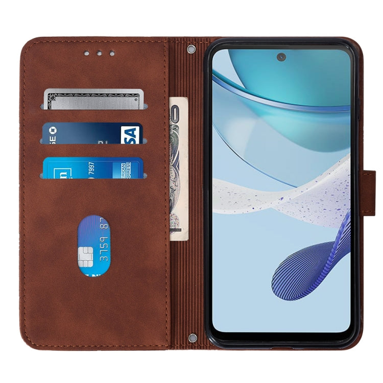 For Motorola Moto G53 / G23 / G13 Crossbody 3D Embossed Flip Leather Phone Case