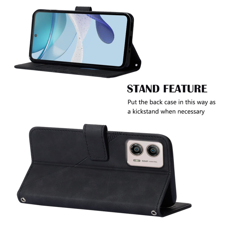 For Motorola Moto G53 / G23 / G13 Crossbody 3D Embossed Flip Leather Phone Case