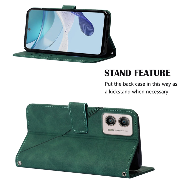 For Motorola Moto G53 / G23 / G13 Crossbody 3D Embossed Flip Leather Phone Case