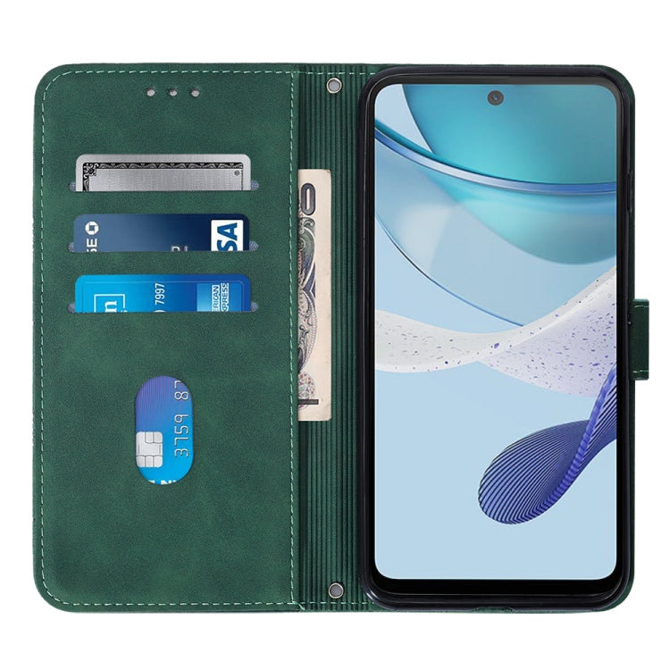 For Motorola Moto G53 / G23 / G13 Crossbody 3D Embossed Flip Leather Phone Case