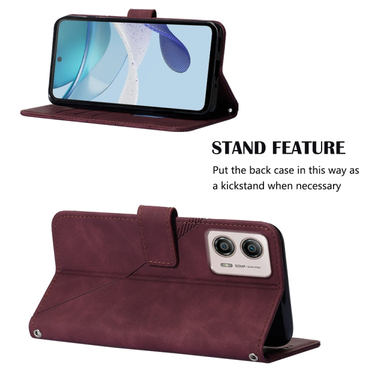 For Motorola Moto G53 / G23 / G13 Crossbody 3D Embossed Flip Leather Phone Case