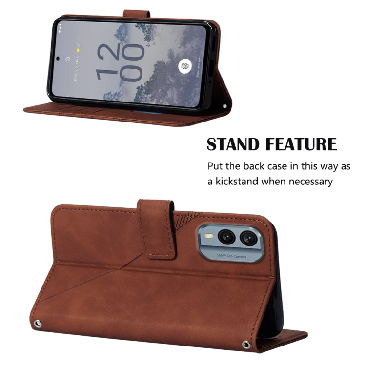 For Nokia X30 5G Crossbody 3D Embossed Flip Leather Phone Case